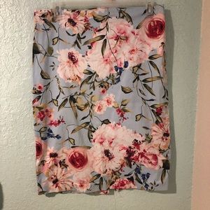Floral pencil skirt